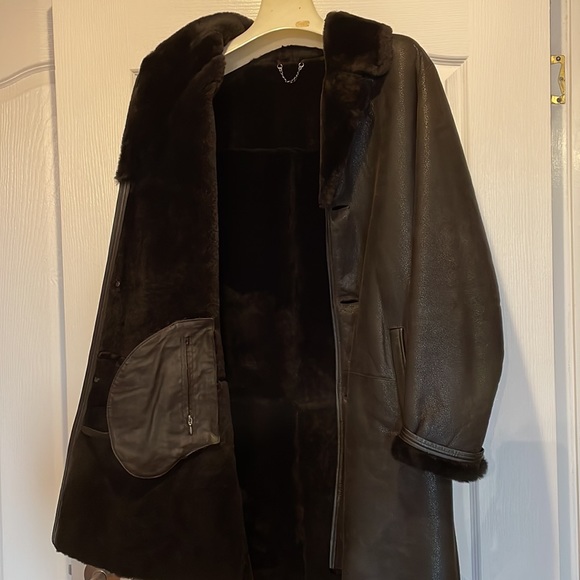 NWT! Shearling natural man coat! Made in Turkey. - Picture 2 of 7